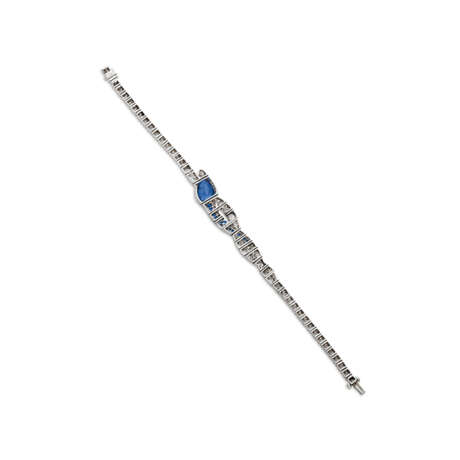 BLACK STARR & FROST ART DECO SAPPHIRE AND DIAMOND SERPENT BRACELET - Foto 3