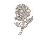 ANTIQUE DIAMOND EN TREMBLANT FLOWER BROOCH - Foto 1