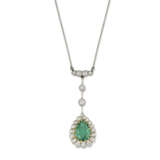 EMERALD AND DIAMOND NECKLACE - photo 1