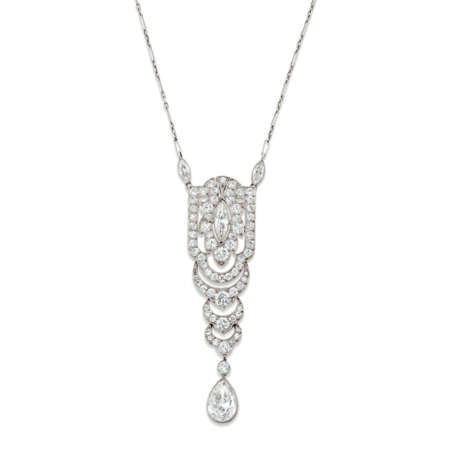 TIFFANY & CO. ART DECO DIAMOND PENDANT NECKLACE - photo 1