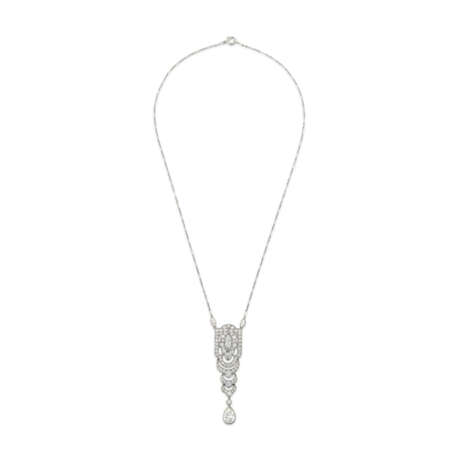 TIFFANY & CO. ART DECO DIAMOND PENDANT NECKLACE - photo 5