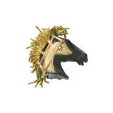 STERLÉ HARDSTONE AND GOLD BROOCH - photo 3