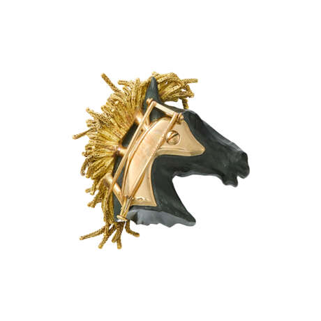 STERLÉ HARDSTONE AND GOLD BROOCH - photo 3