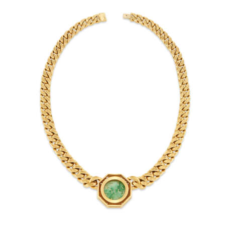 BULGARI JADE AND DIAMOND NECKLACE - photo 3