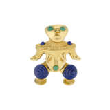 VAN CLEEF & ARPELS MULTI-GEM AND GOLD MESOAMERICAN PENDANT BROOCH - Foto 1