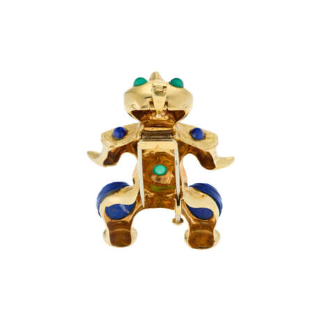 VAN CLEEF & ARPELS MULTI-GEM AND GOLD MESOAMERICAN PENDANT BROOCH - Foto 3