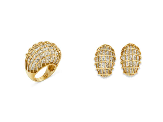 VERDURA SET OF ROCK CRYSTAL AND GOLD 'CAGED' JEWELRY - photo 1