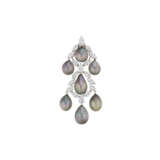 GRAFF GRAY CULTURED PEARL AND DIAMOND PENDANT-BROOCH - photo 1