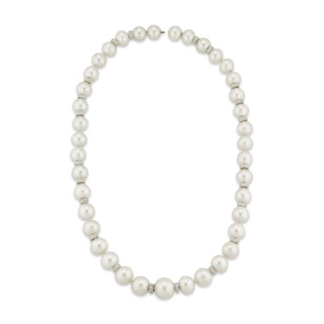 SET OF CULTURED PEARL AND DIAMOND NECKLACES - photo 4