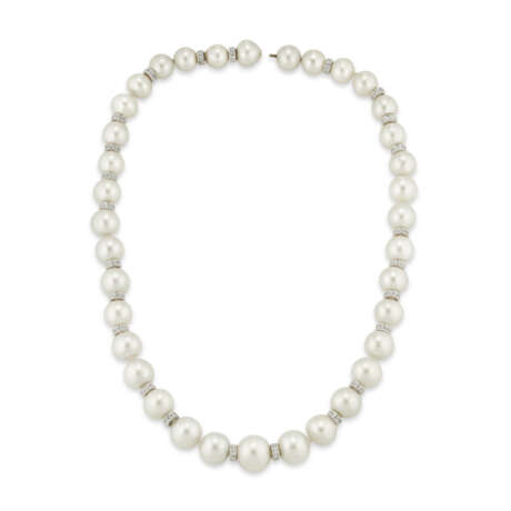 SET OF CULTURED PEARL AND DIAMOND NECKLACES - photo 6