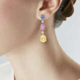 BULGARI SAPPHIRE, COLORED SAPPHIRE AND DIAMOND EARRINGS - photo 2