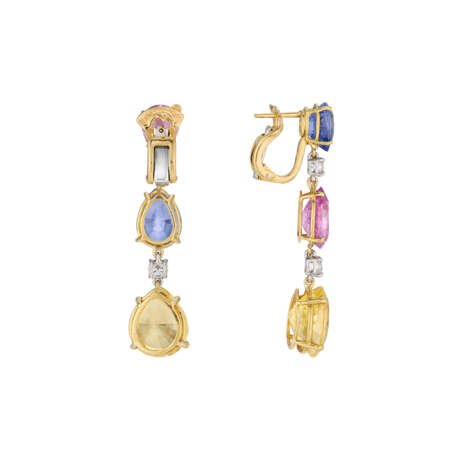 BULGARI SAPPHIRE, COLORED SAPPHIRE AND DIAMOND EARRINGS - photo 3