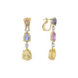 BULGARI SAPPHIRE, COLORED SAPPHIRE AND DIAMOND EARRINGS - photo 3