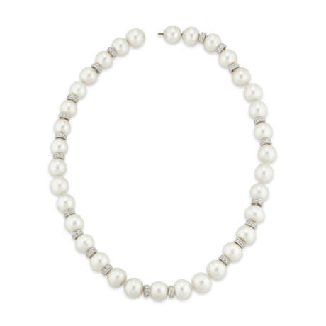 SET OF CULTURED PEARL AND DIAMOND NECKLACES - photo 10