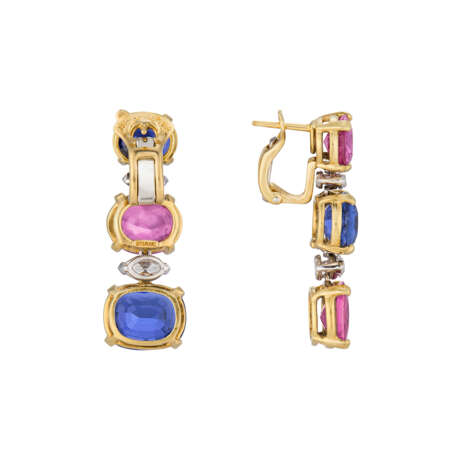 BULGARI SAPPHIRE, COLORED SAPPHIRE AND DIAMOND EARRINGS - photo 3
