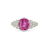 COLORED SAPPHIRE AND DIAMOND RING - photo 4