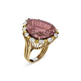OSCAR HEYMAN & BROTHERS TOURMALINE, DIAMOND AND COLORED DIAMOND RING - Foto 4