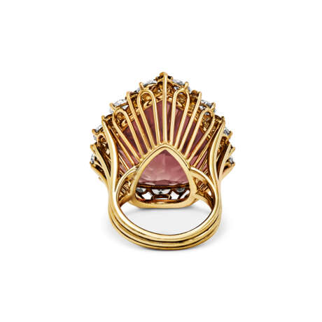 OSCAR HEYMAN & BROTHERS TOURMALINE, DIAMOND AND COLORED DIAMOND RING - Foto 5