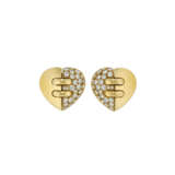BULGARI DIAMOND AND GOLD HEART EARRINGS - photo 1