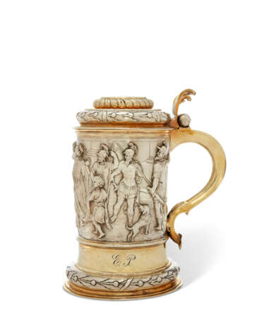 TANKARD ALLEMAND EN ARGENT ET VERMEIL - photo 1