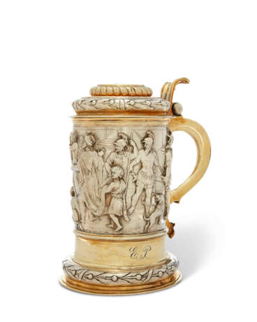 TANKARD ALLEMAND EN ARGENT ET VERMEIL - photo 2