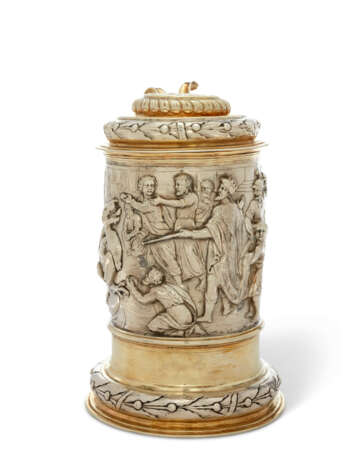 TANKARD ALLEMAND EN ARGENT ET VERMEIL - photo 4