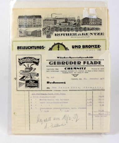 Posten Werbeschriften Chemnitz 1926/30 unter anderem - фото 1