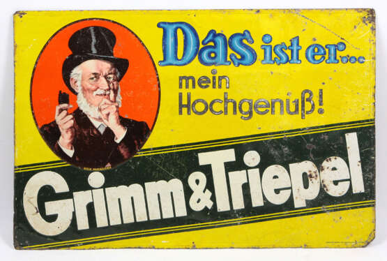 Werbeschild Grimm & Triepel - Foto 1