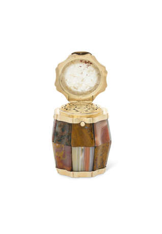 VINAIGRETTE EN OR ET PIERRE DURES D'ÉPOQUE VICTORIENNE - photo 2