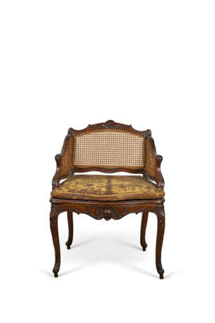 FAUTEUIL DE BUREAU CANNÉ D'ÉPOQUE RÉGENCE - photo 2