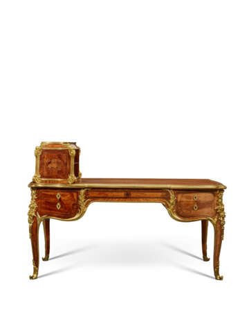 BUREAU PLAT ET SON CARTONNIER D'ÉPOQUE NAPOLÉON III - photo 1