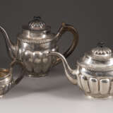 A THREE-PIECE SILVER COFFEE AND TEA SERVICE - photo 1
