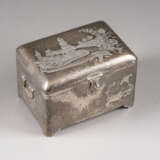 A SILVER SUGAR BOX WITH ARCHITECTURAL VIEW - photo 1