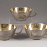 THREE SILVER TEA CUPS WITH VIEWS OF MOSCOW - photo 1