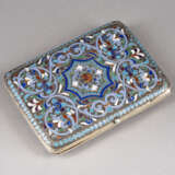 A SILVER AND CLOISONNÉ ENAMEL CIGARETTE CASE - photo 1