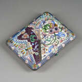 A VERY FINE SILVER-GILT AND CLOISONNÉ ENAMEL CIGARETTE CASE - photo 1
