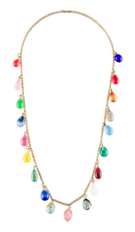 A SILVER-GILT NECKLACE WITH 19 EGG-SHAPED PENDANTS - photo 1