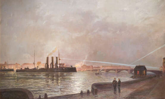 GEORGIJ WLADIMIROWITSCH GORSCHKOW (NACH) - 'HISTORISCHER SCHUSS DES KREUZERS "AURORA" AM 25. OKTOBER - Foto 1