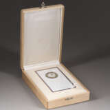 A SILVER, GOLD AND GUILLOCHÉ ENAMEL DESK CLOCK - photo 2