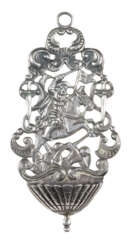 A SILVER HOLY WATER FONT