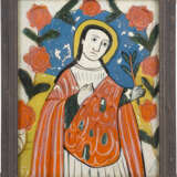 A REVERSE PAINTING ON GLASS SHOWING ST. PARASKEVA - photo 1
