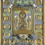 BRONZE-IKONE MIT CHRISTUS, DEM GÜTIGEN SCHWEIGEN - Foto 1