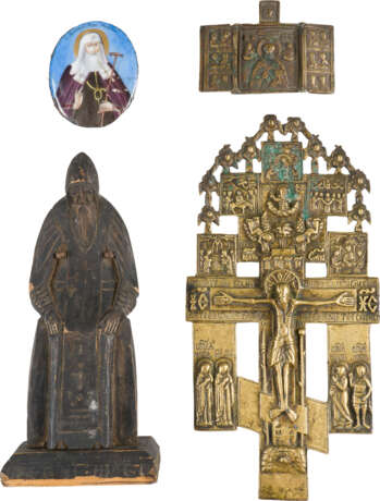 4-TEILIGES KONVOLUT: HEILIGER NIL STOLOBENSKIJ, FINIFT MIT DEM HEILIGEN HERMOGEN, PATRIARCH VON MOSK - Foto 1