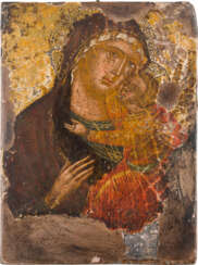 A SMALL ICON SHOWING THE GLYKOPHILOUSA MOTHER OF GOD