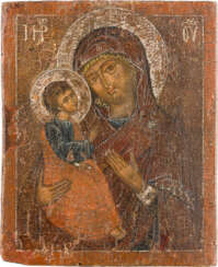 A SMALL ICON SHOWING THE IERUSALIMSKAYA MOTHER OF GOD
