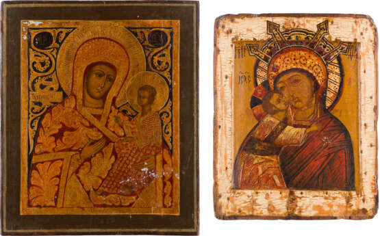 TWO ICONS SHOWING PORTRAITS OF THE MOTHER OF GOD - фото 1