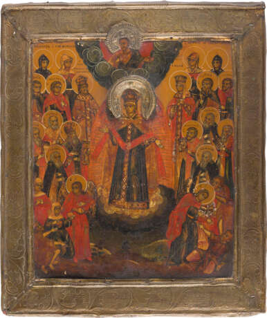 AN ICON SHOWING THE MOTHER OF GOD 'JOY TO ALL WHO GRIEVE' WITH BASMA - фото 1