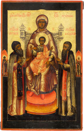 A MONUMENTAL AND FINE ICON OF THE MOTHER OF GOD OF THE KIEV CAVES (PECHERSKAYA MOTHER OF - photo 1