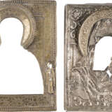 FIVE OKLADS AND BASMAS OF ICONS SHOWING PORTAITS OF THE MOTHER OF GOD AND ST. JOHN - фото 2