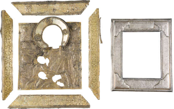 A SILVER BASMA, AN OKLAD, A HALO AND FRAGMENTS OF A BASMA - photo 1